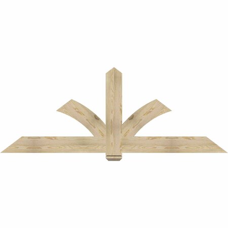 Ekena Millwork Redmond Rough Sawn Timber Gable Bracket, Douglas Fir, 84"W x 31"H x 2"D x 6"F, 9/12 Pitch GBW084X31X0206RED00RDF